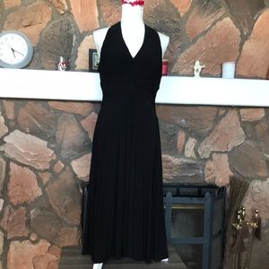 Black polyester dinner dress size 12 Jessica Howards evenings dress